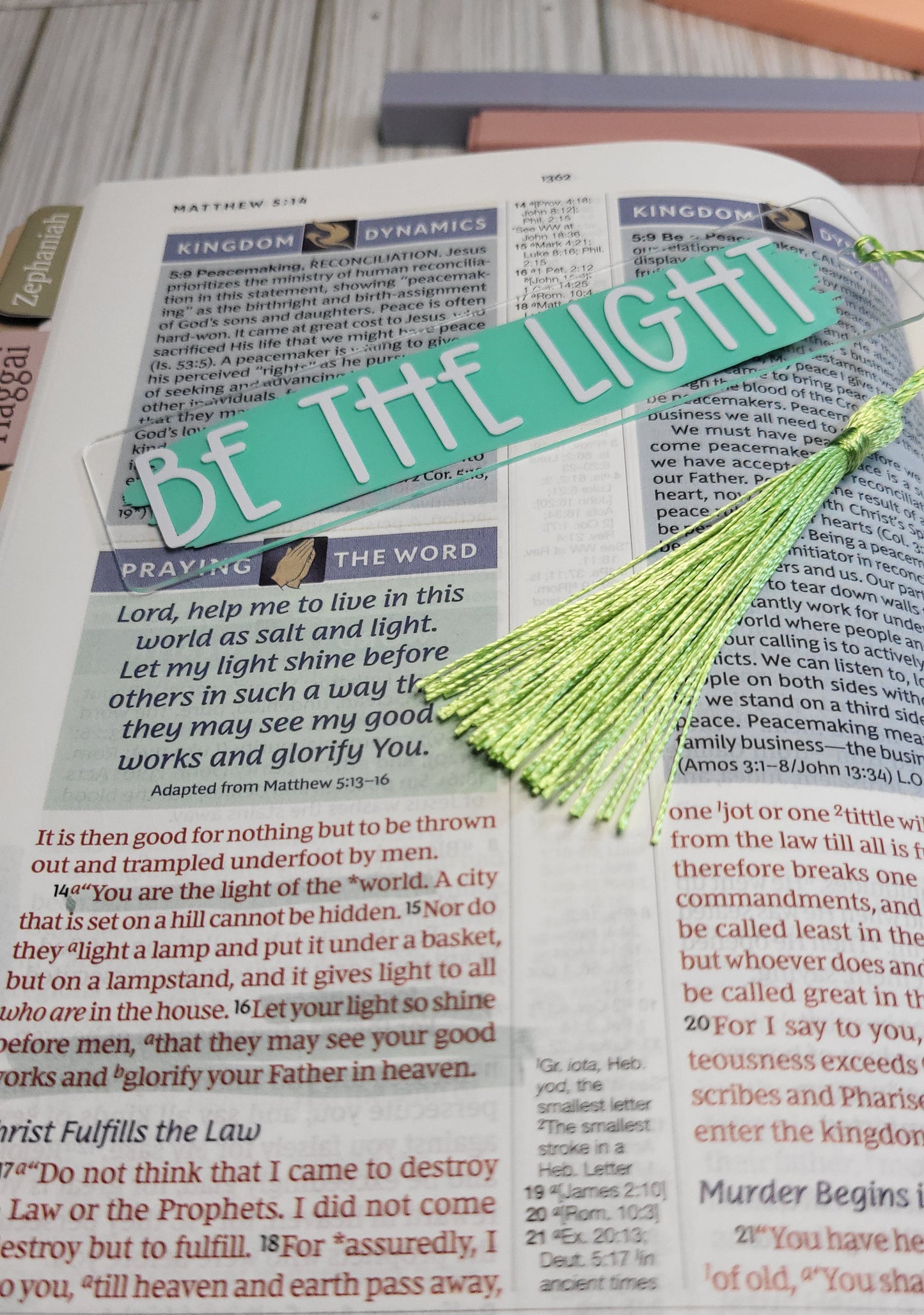 Be The Light Bookmark