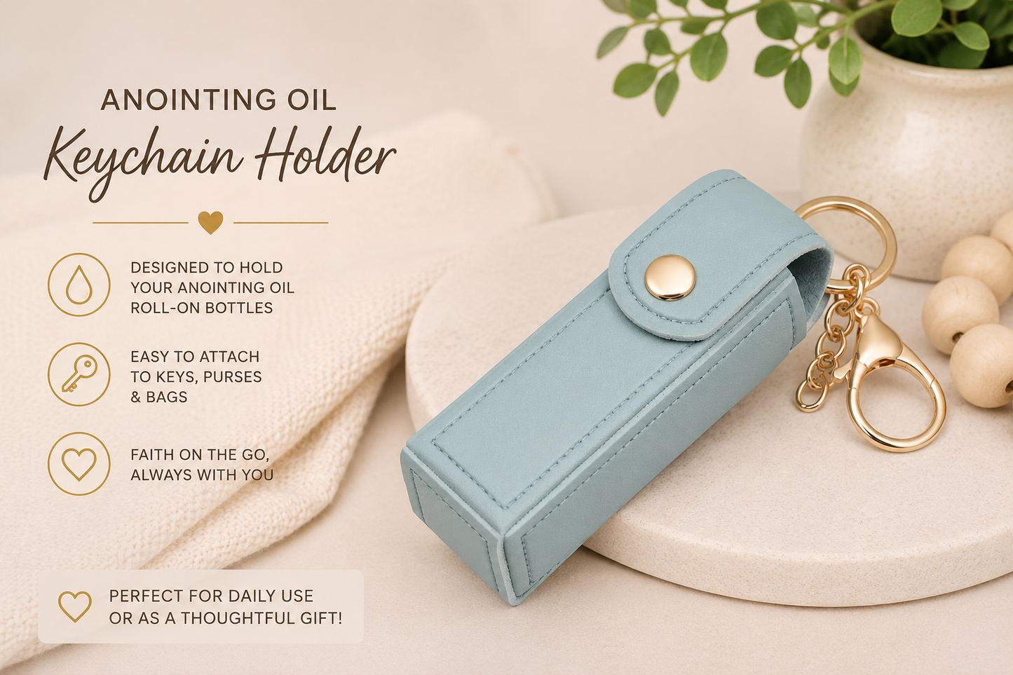 Blue Anointing Oil Holder