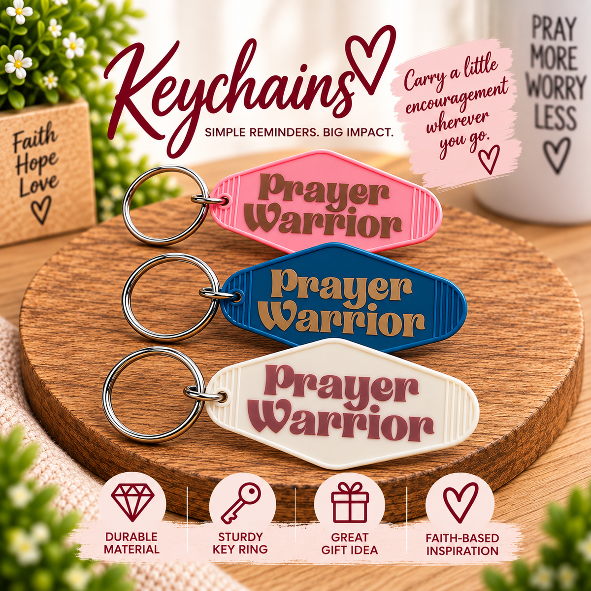 Prayer Warrior Keychain