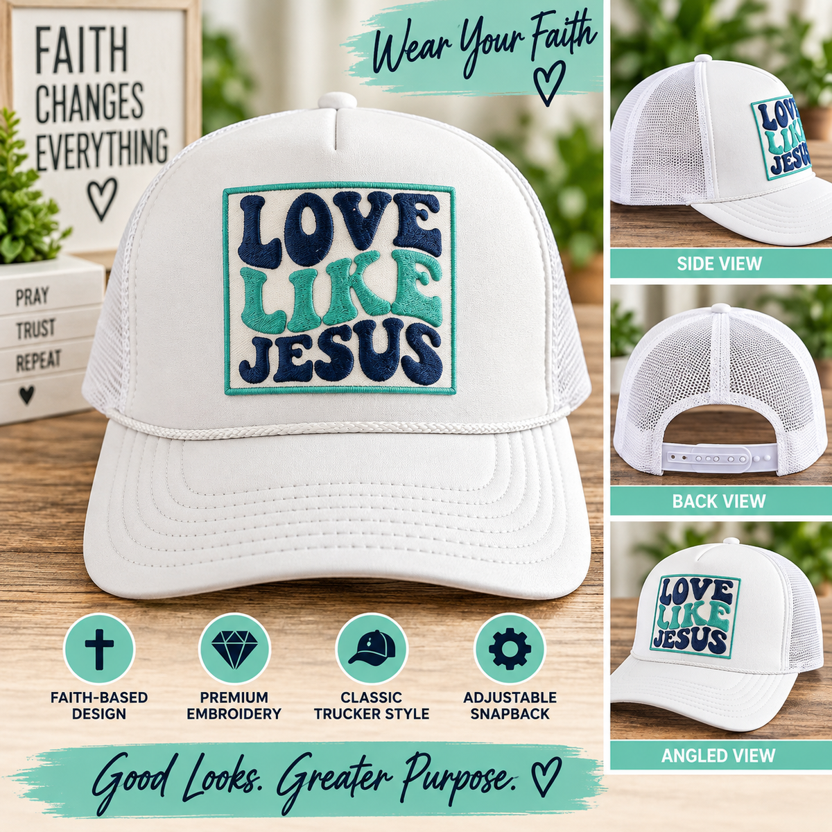 Love Like Jesus Trucker Hat