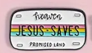 Jesus Saves License Plate Pin