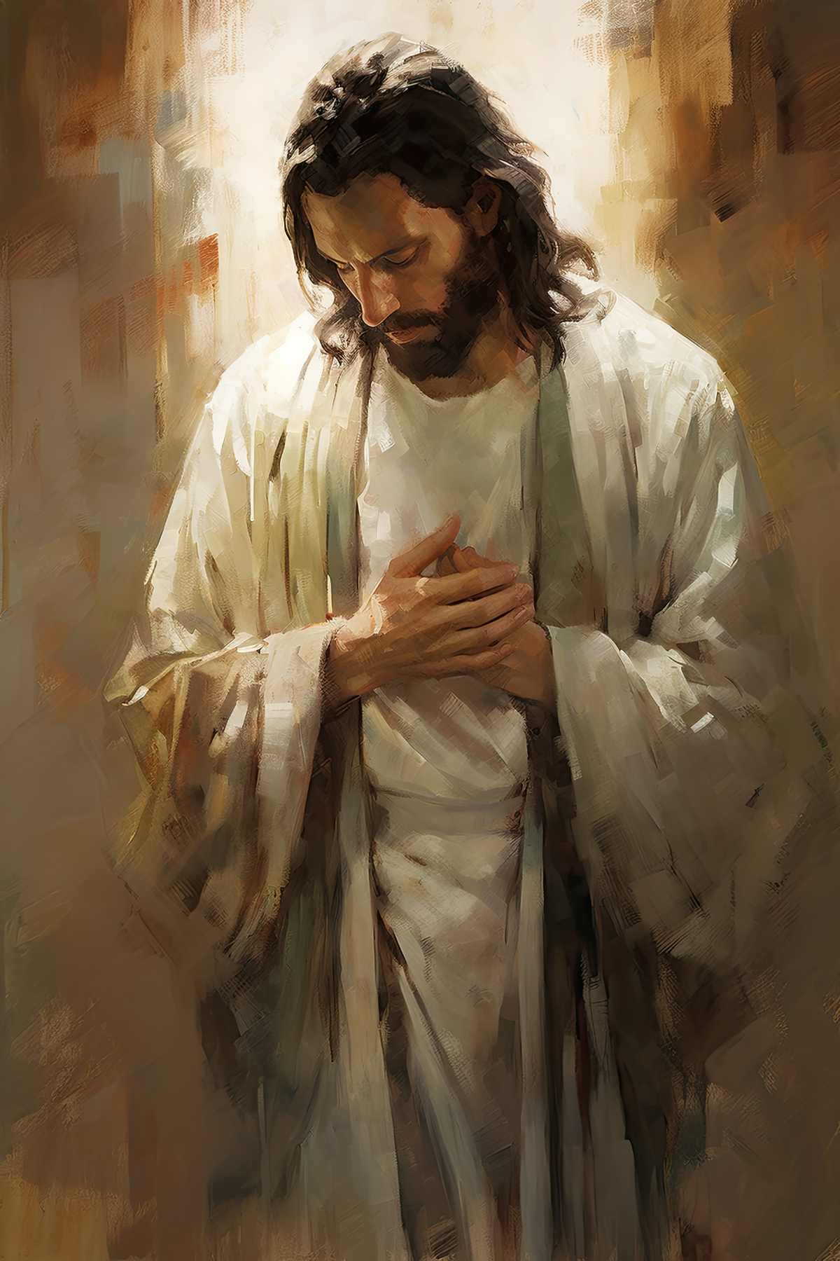 Jesus Praying Artwork