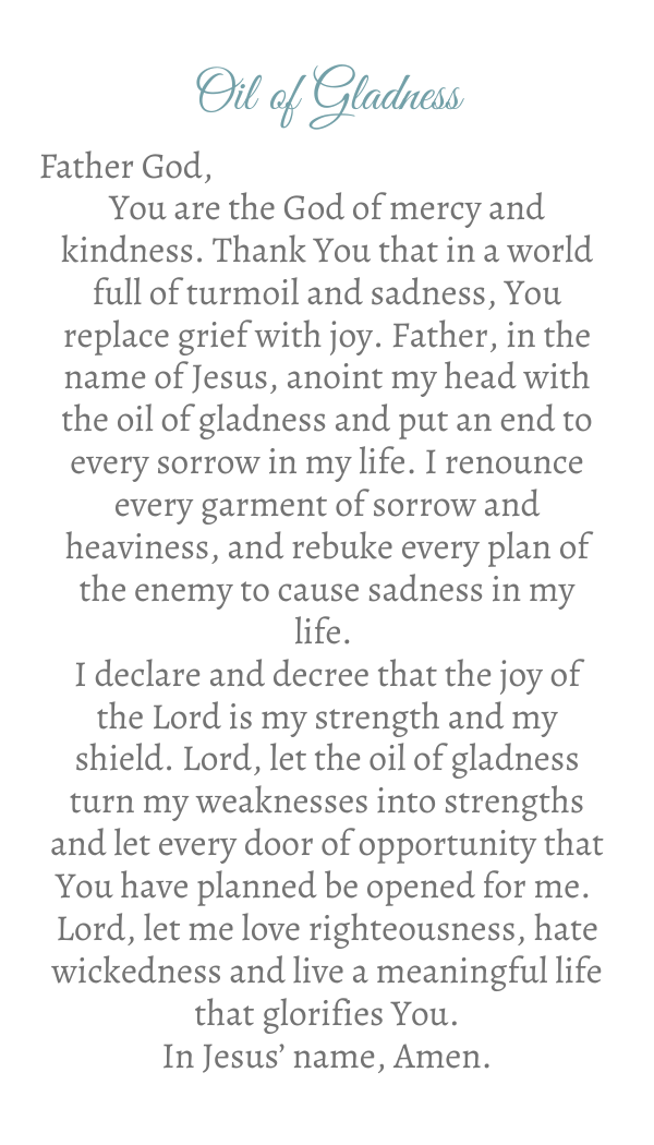 Oil of Gladness Anointing Oil