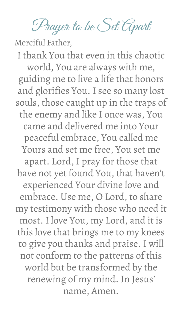 Set Apart Anointing Oil