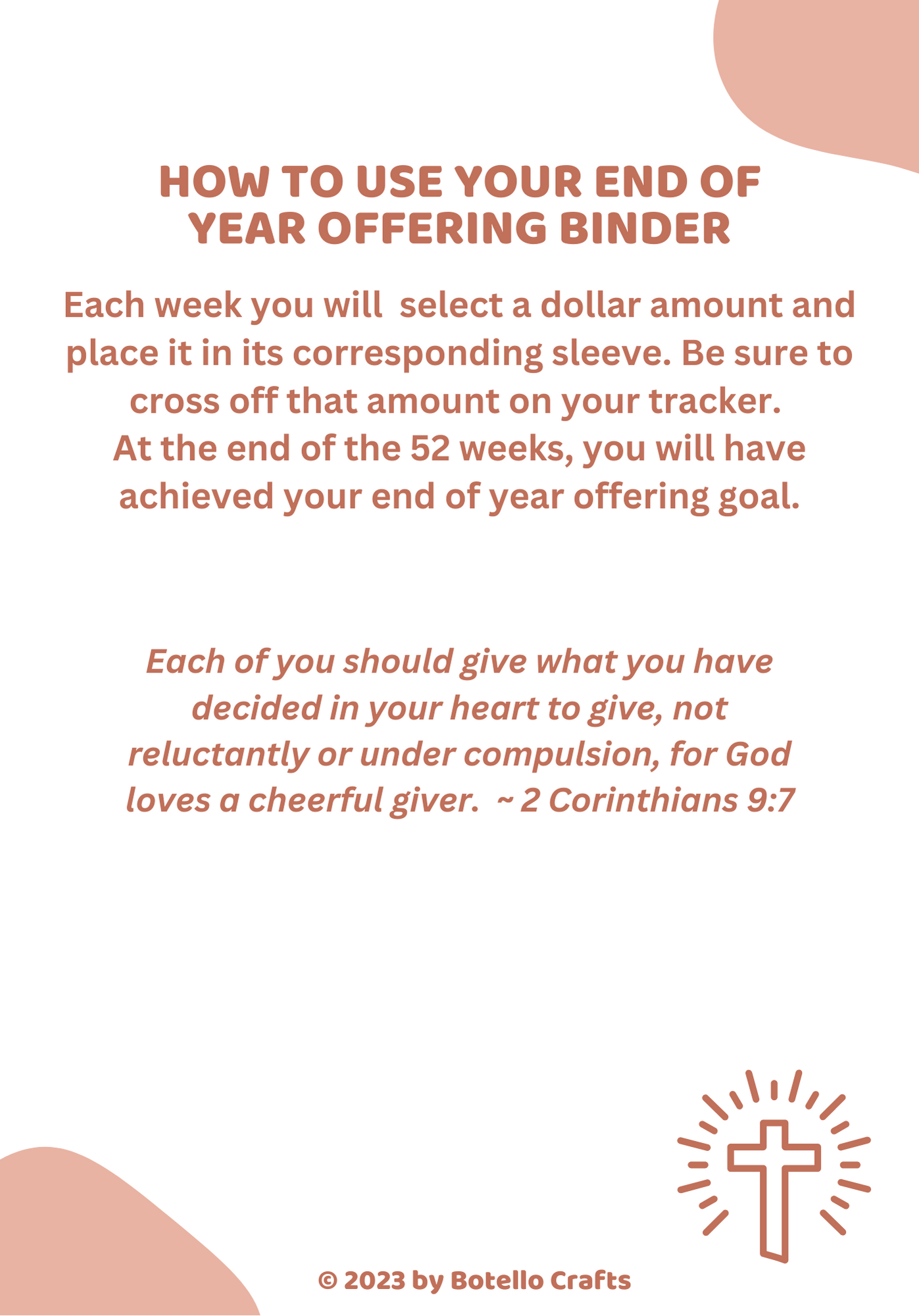 End of Year Offering Binder - Blank