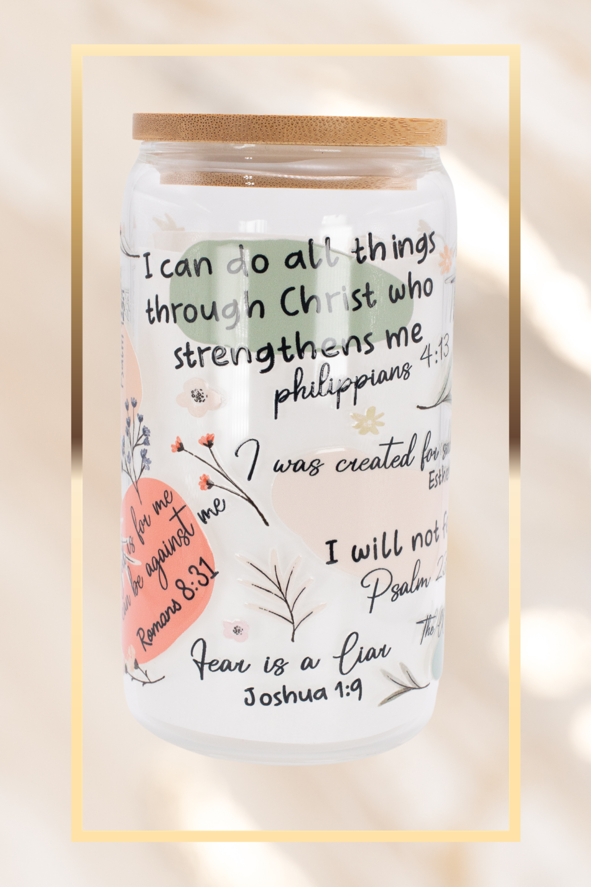 Bible Verses - 16 oz Glass Cup