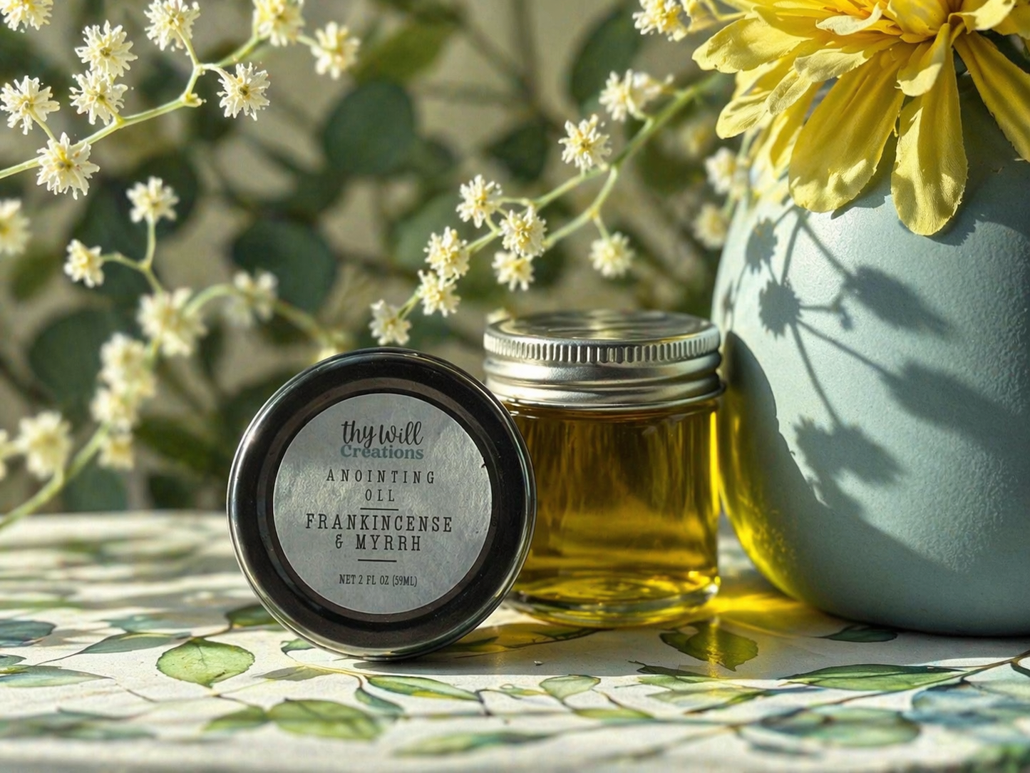 Frankincense & Myrrh Scented Anointing Oil 2oz Jar