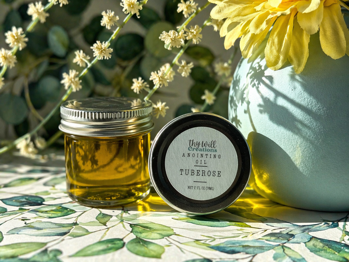 Tuberose Scented Anointing Oil 2 oz Jar