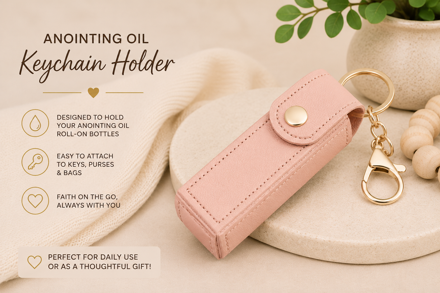Pink Anointing Oil Holder