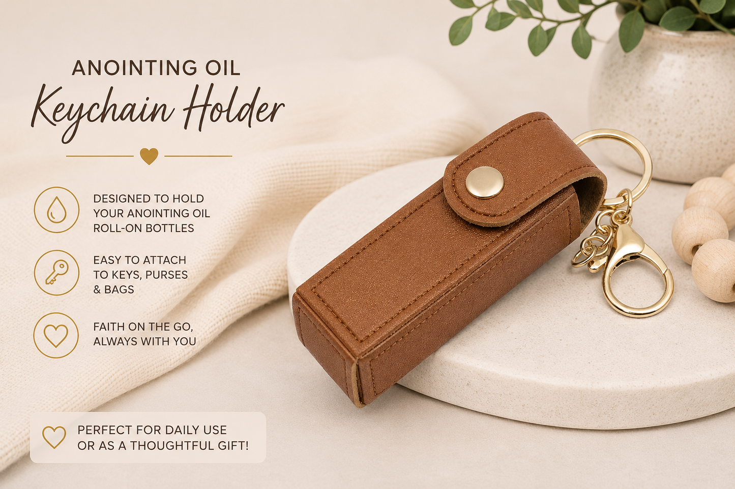 Cognac Anointing Oil Holder