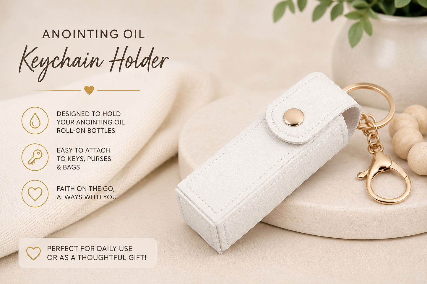 White Anointing Oil Holder