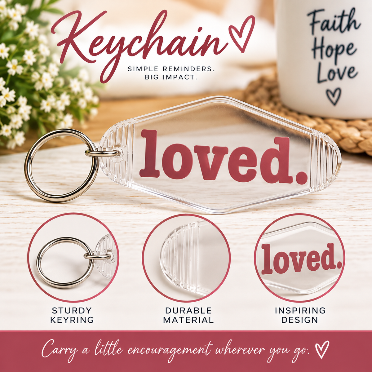 Loved. Keychain