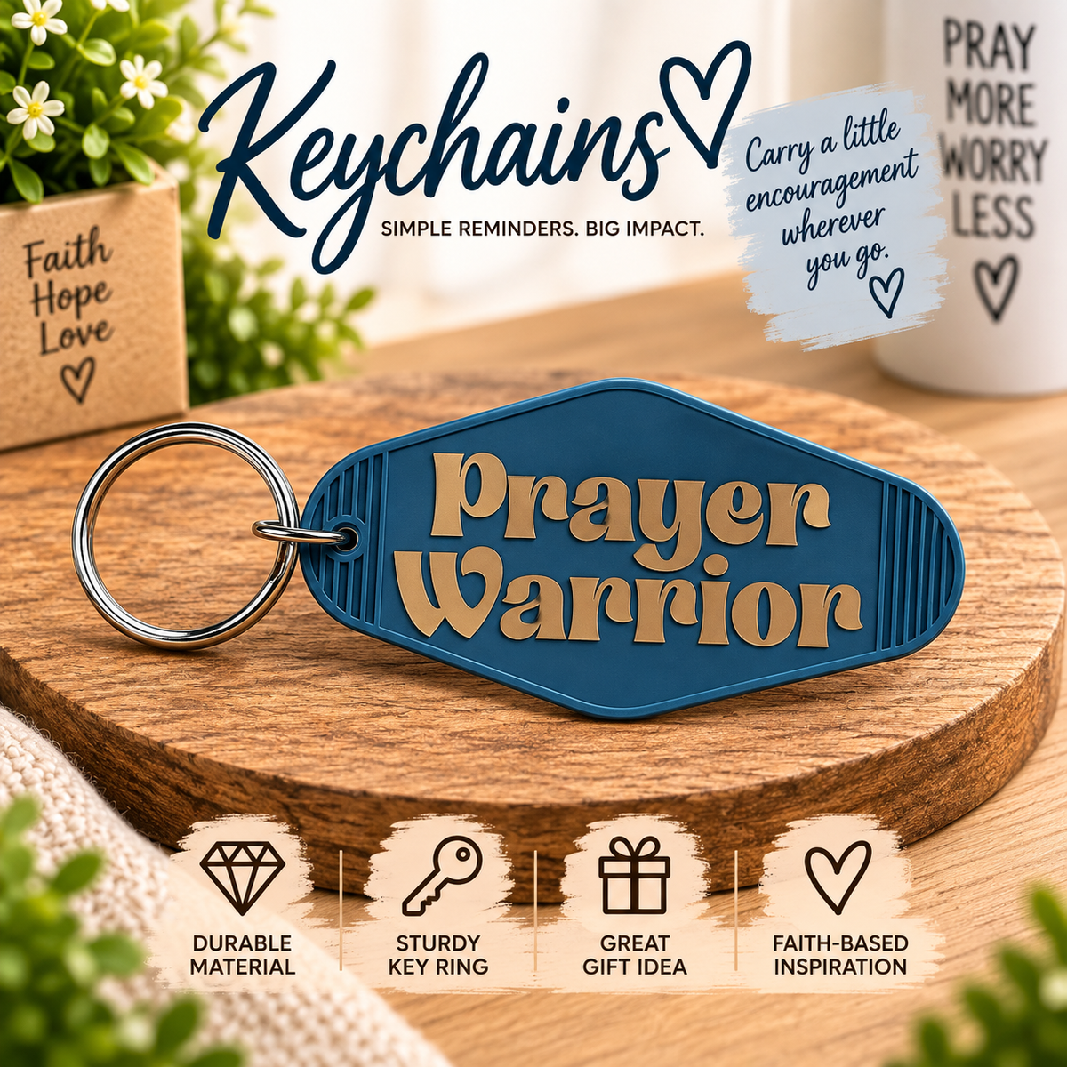 Prayer Warrior Keychain