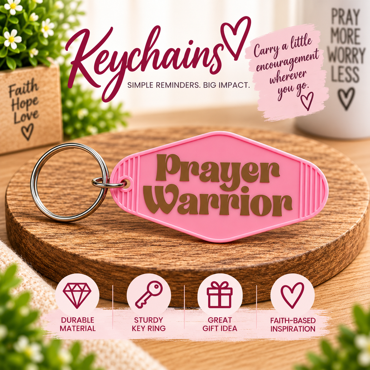Prayer Warrior Keychain