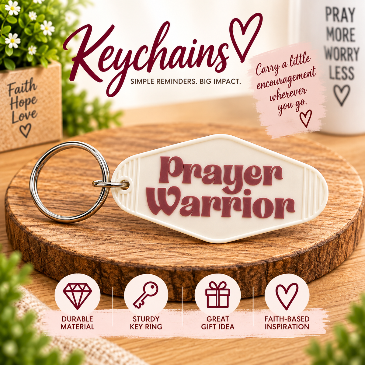 Prayer Warrior Keychain