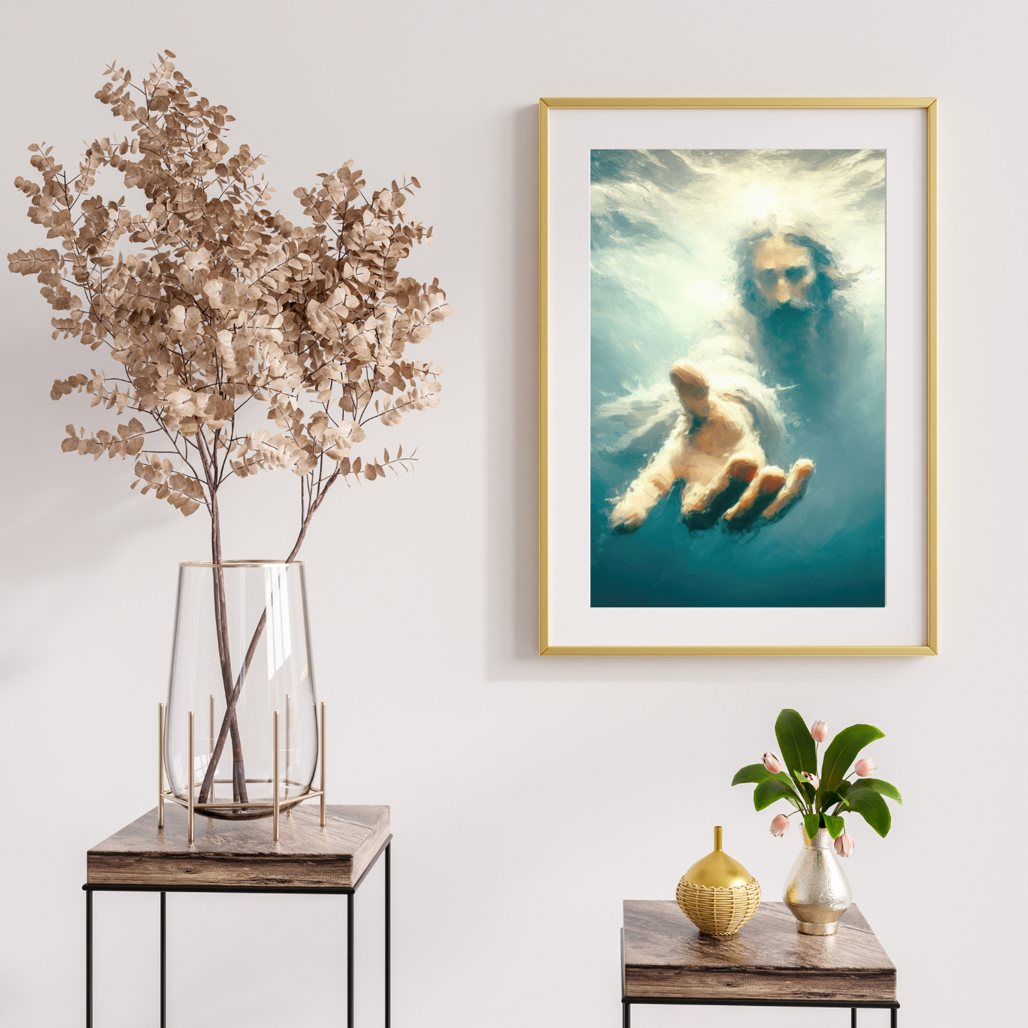 Jesus Reaching Out Artwork