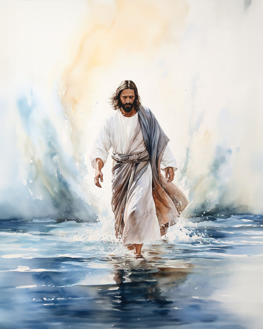 Jesus Walking on Water Artwork