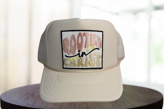 Rooted In Christ Trucker Hat