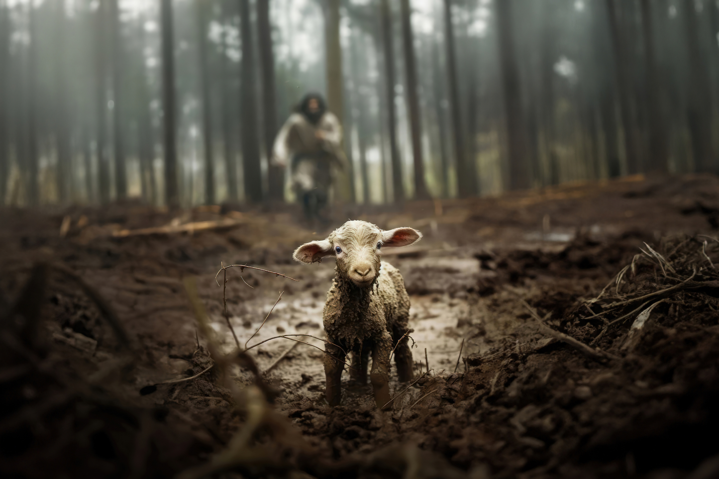 Shepherd After His Lost Lamb Artwork